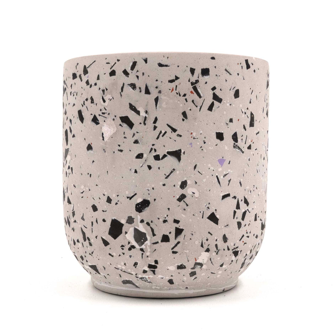 Black Tamago Terrazzo Planter