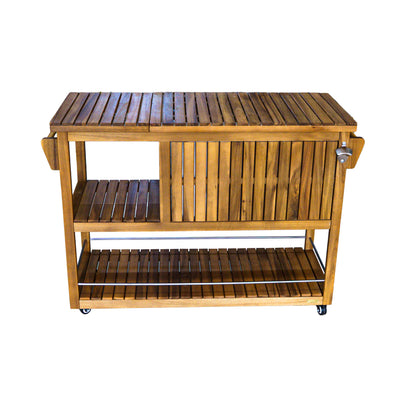Clara Wooden Bar Cart On Wheels