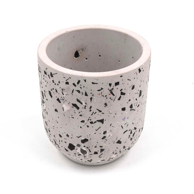 Black Tamago Terrazzo Planter