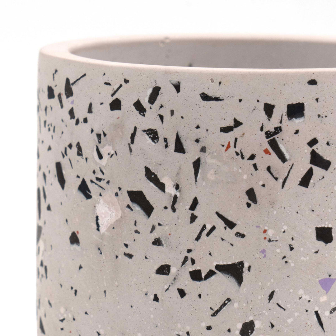 Black Tamago Terrazzo Planter