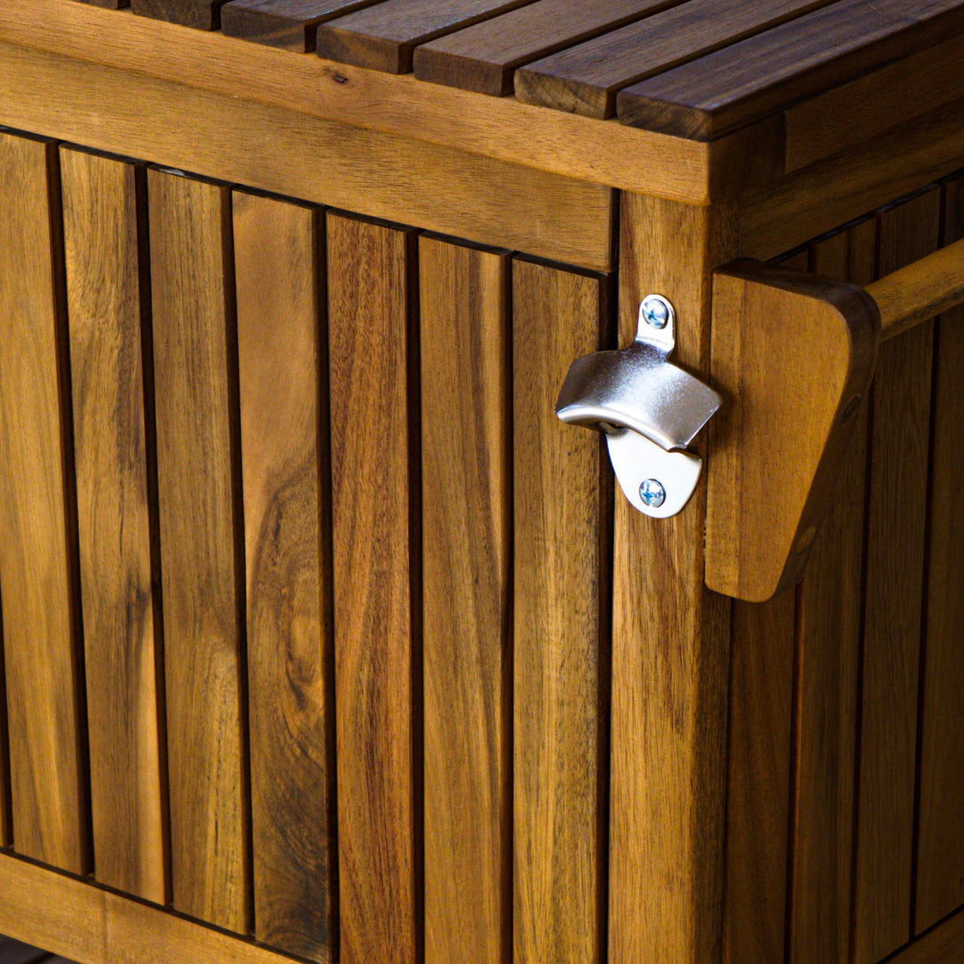 Clara Wooden Bar Cart On Wheels