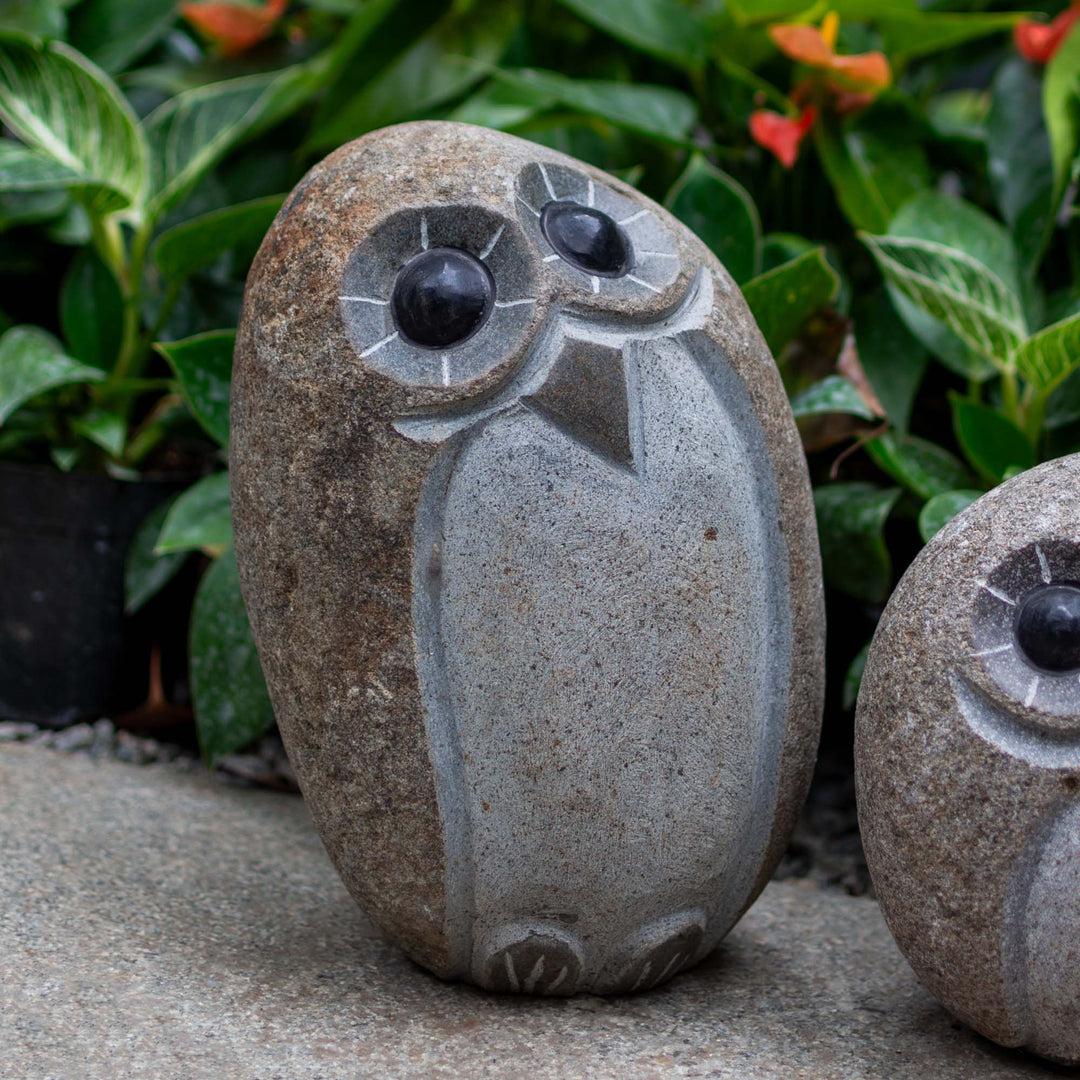 Owl Stone Decor