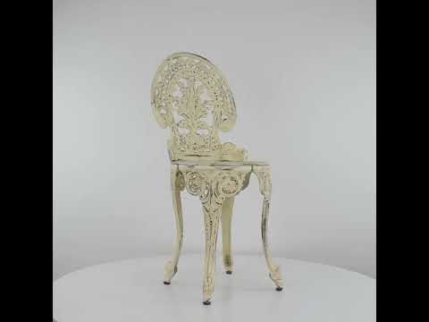 Victorian Cast Iron Chair - White