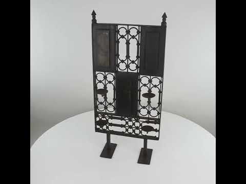 Iron Wood Candle Stand