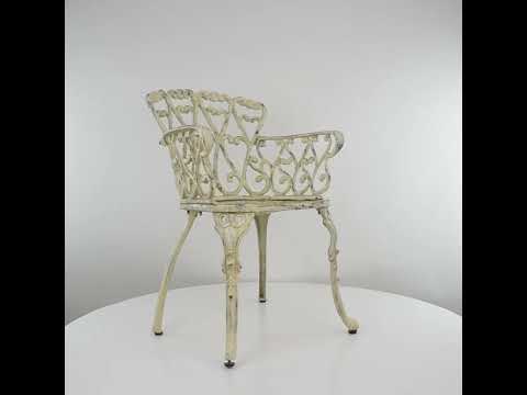 Vintage Cast Iron Chair - White