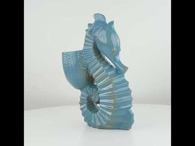 Ceramic Seahorse Garden Figurine