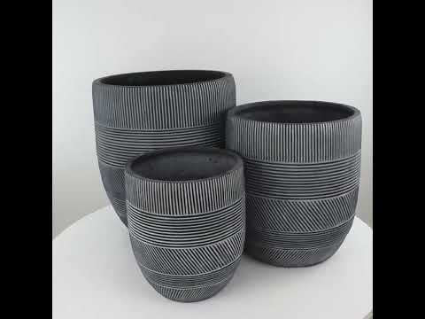 Diagonal Striped Pot