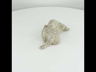 Ceramic Sleeping Rabbit Garden Figurine