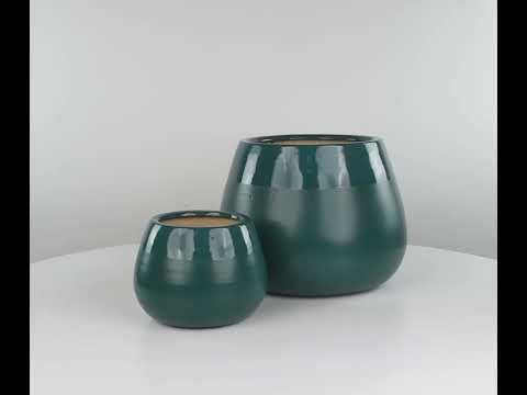 Shiny Matt Combo Ceramic Glazed Pot