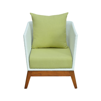 Tropical Green Wicker Chair