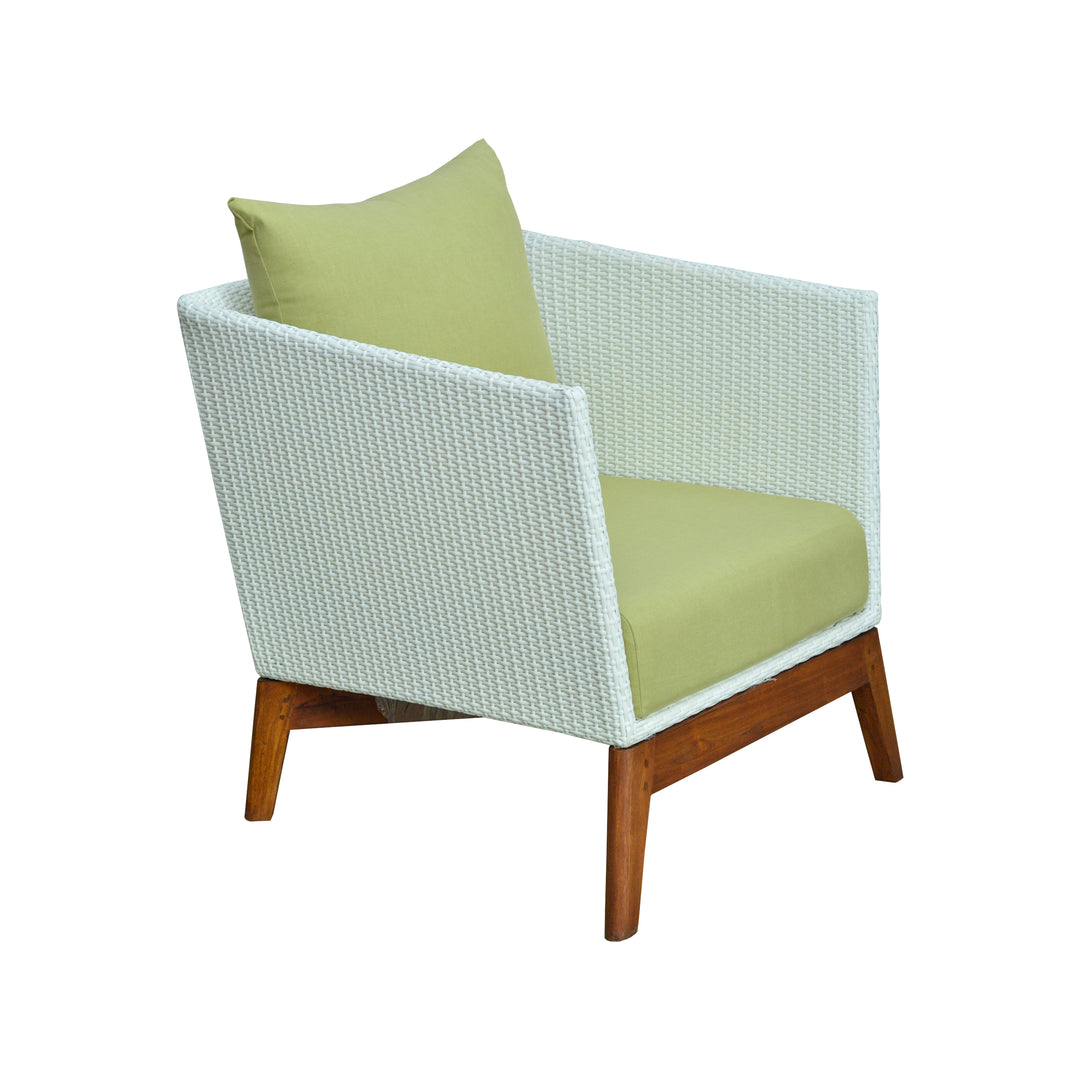 Tropical Green Wicker Chair