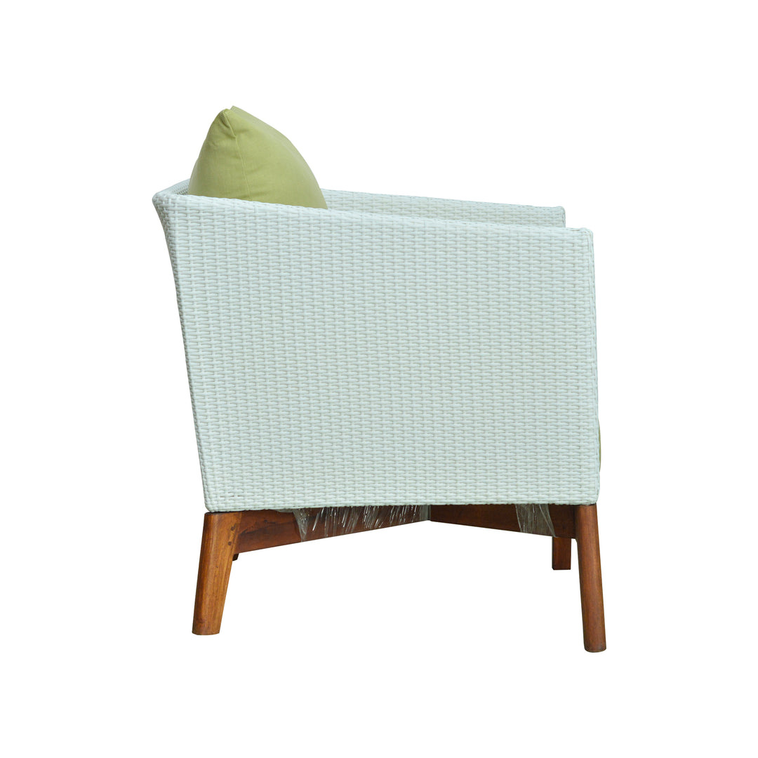 Tropical Green Wicker Chair