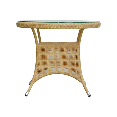Shoba Arabica Round Table with Glass
