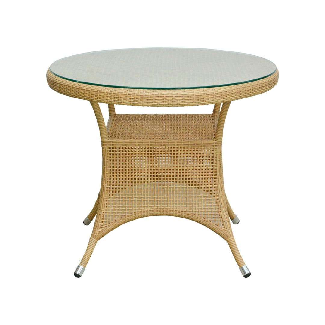 Shoba Arabica Round Table with Glass