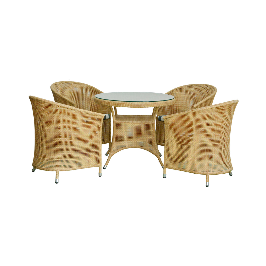 Shoba Arabica Round Table with Glass