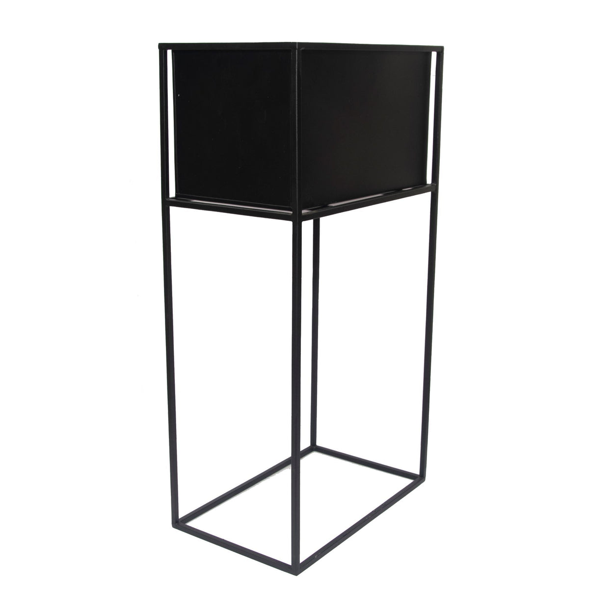 Industrial Tall planter with stand