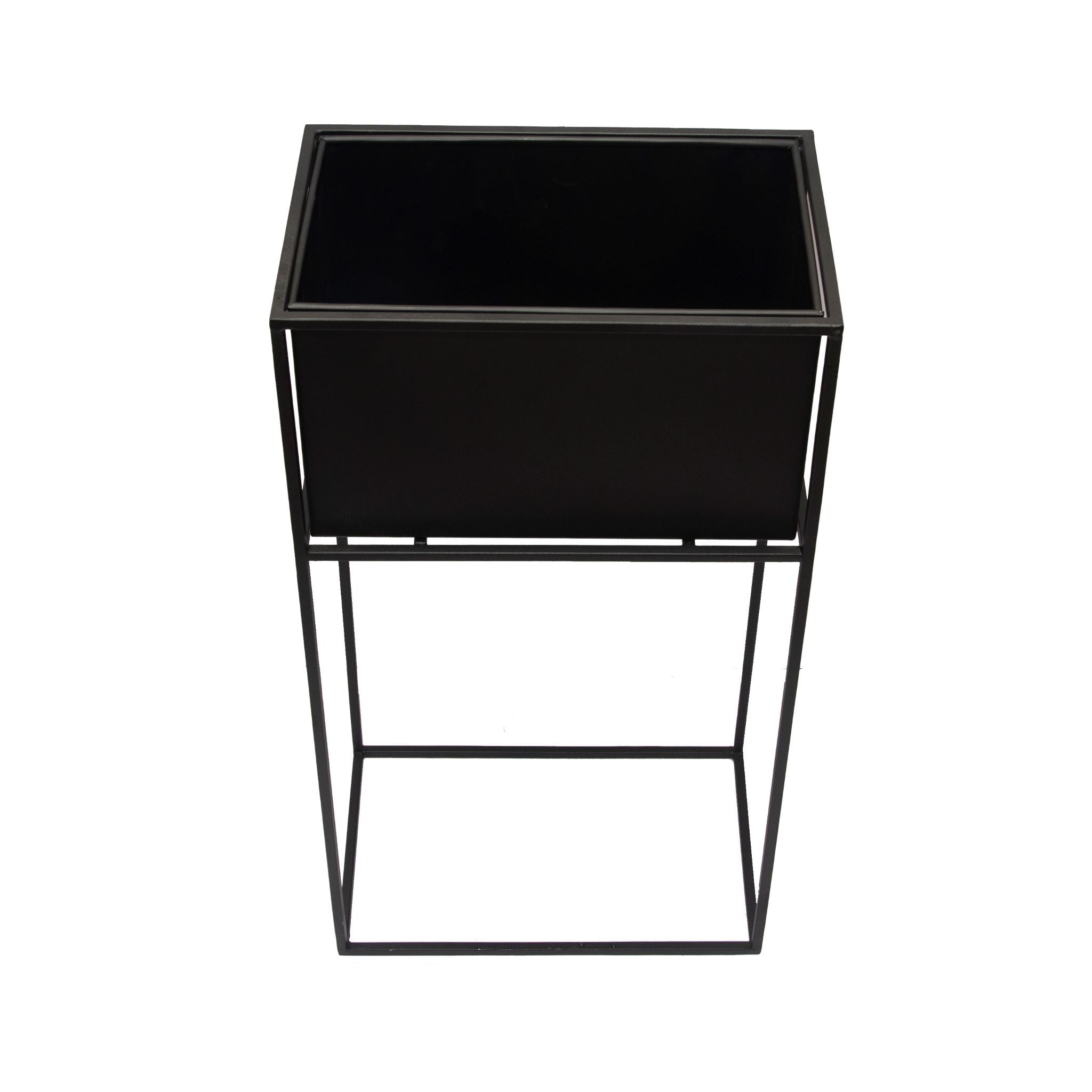 Industrial Tall planter with stand