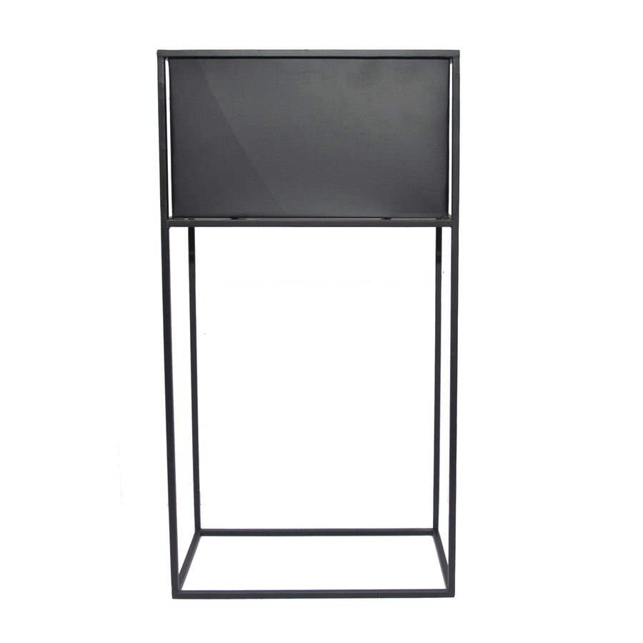 Industrial Tall planter with stand