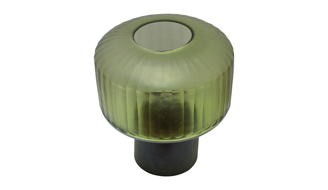 Glass Lamp with Metal Base