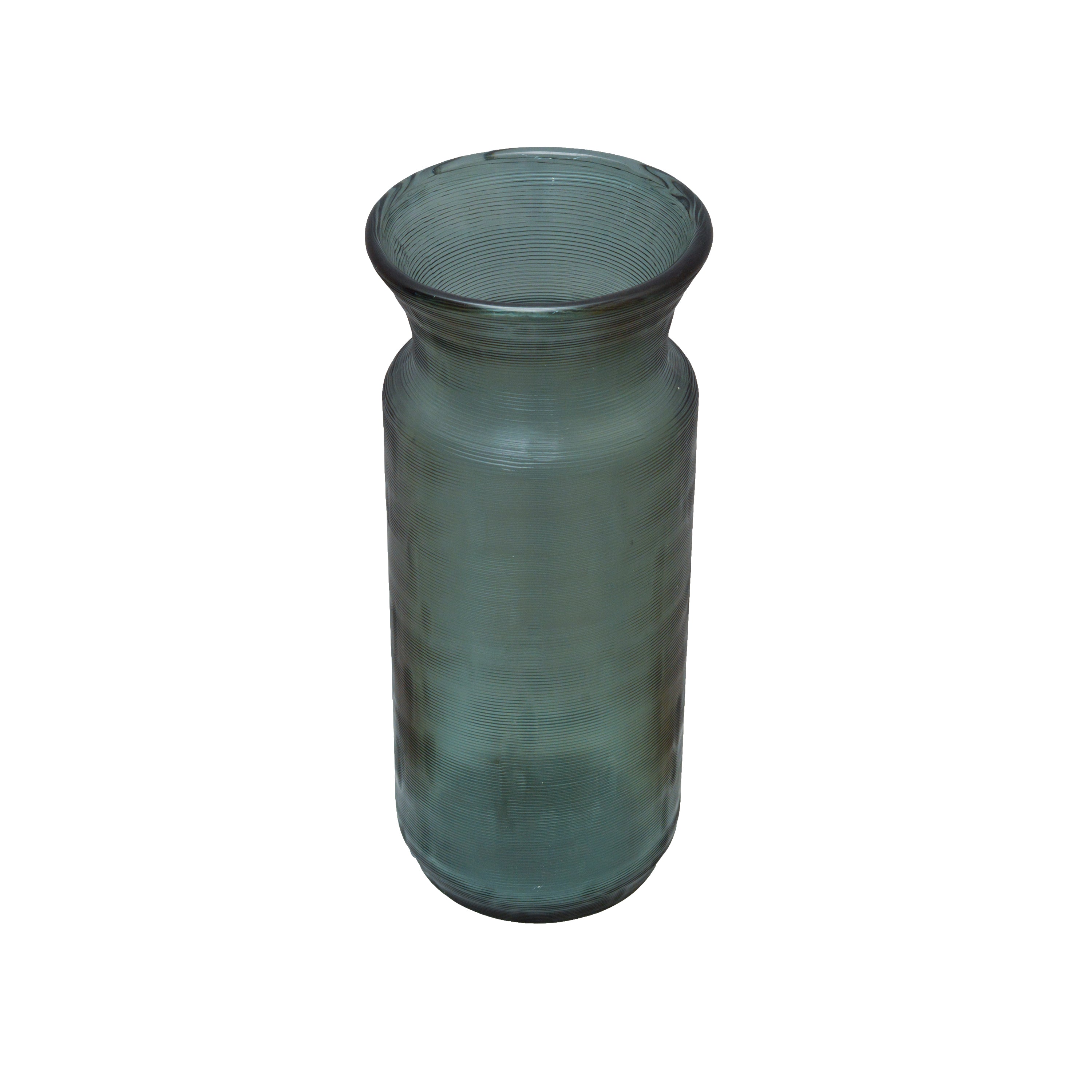 Flower Vase Glass indigo with Texture