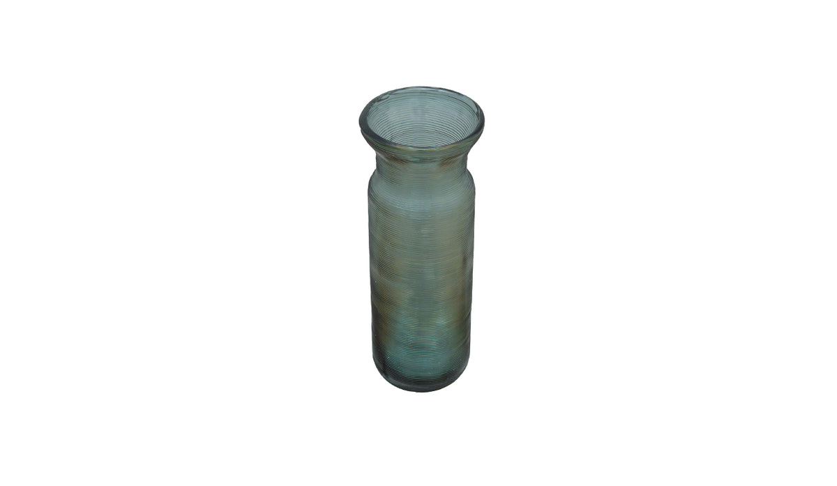 Flower Vase Glass indigo with Texture