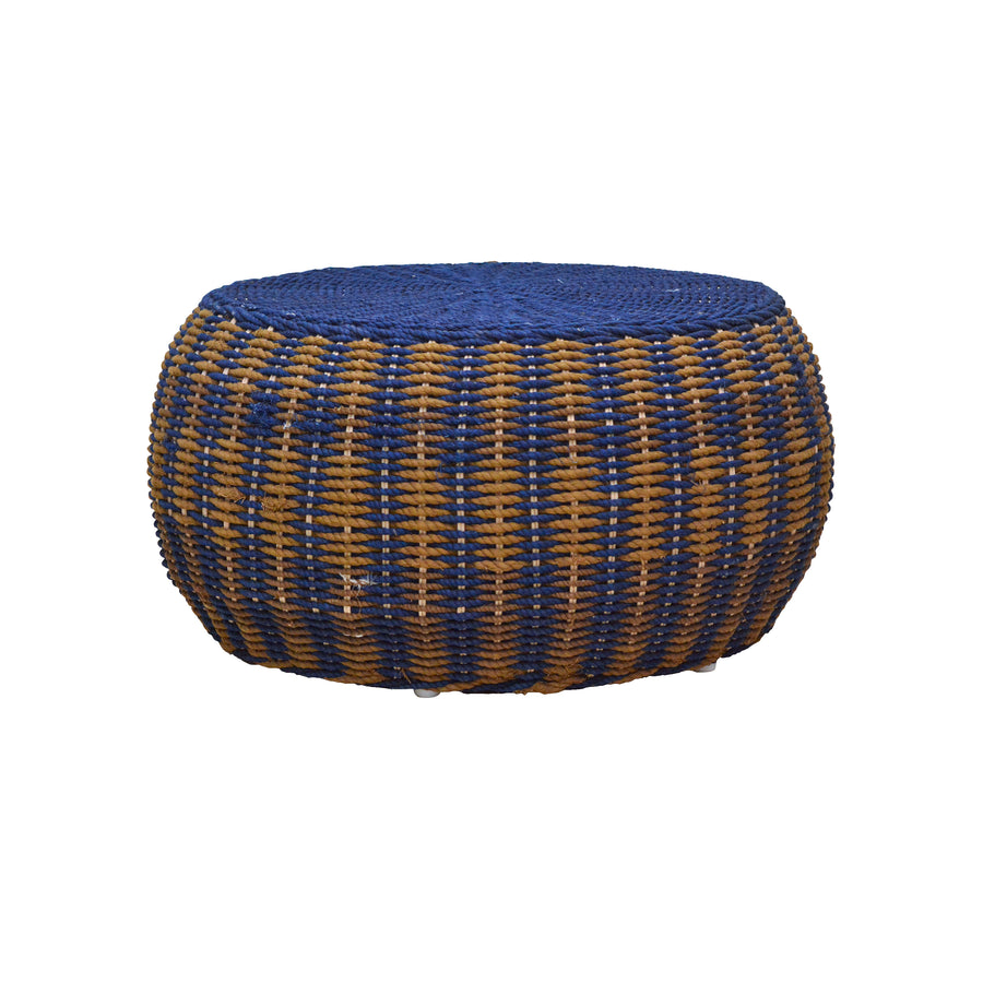 Pouffe Large Blue Multicolor