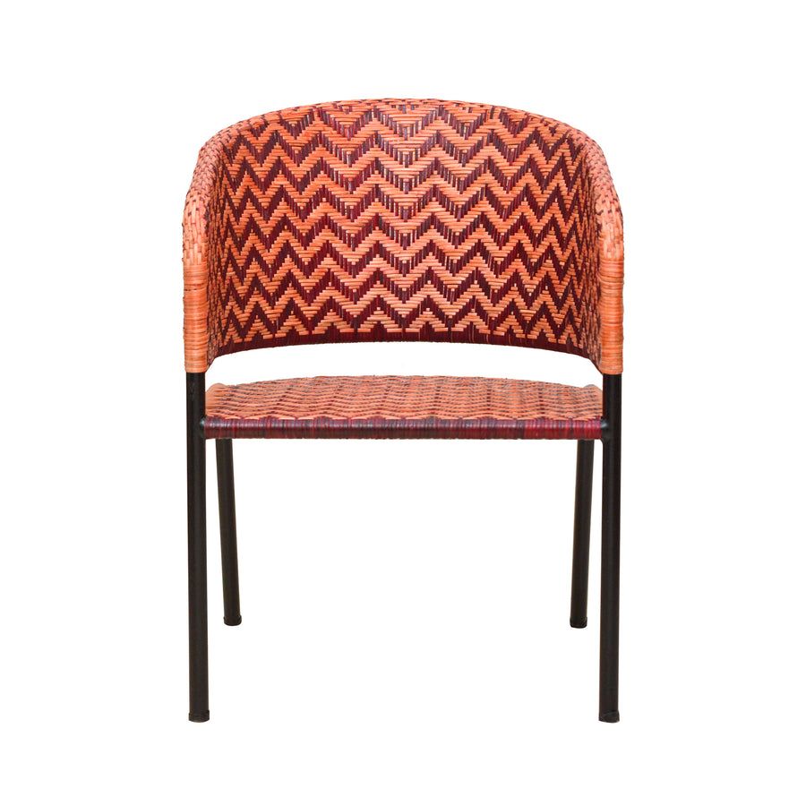 Pipe Cane Chair Orange