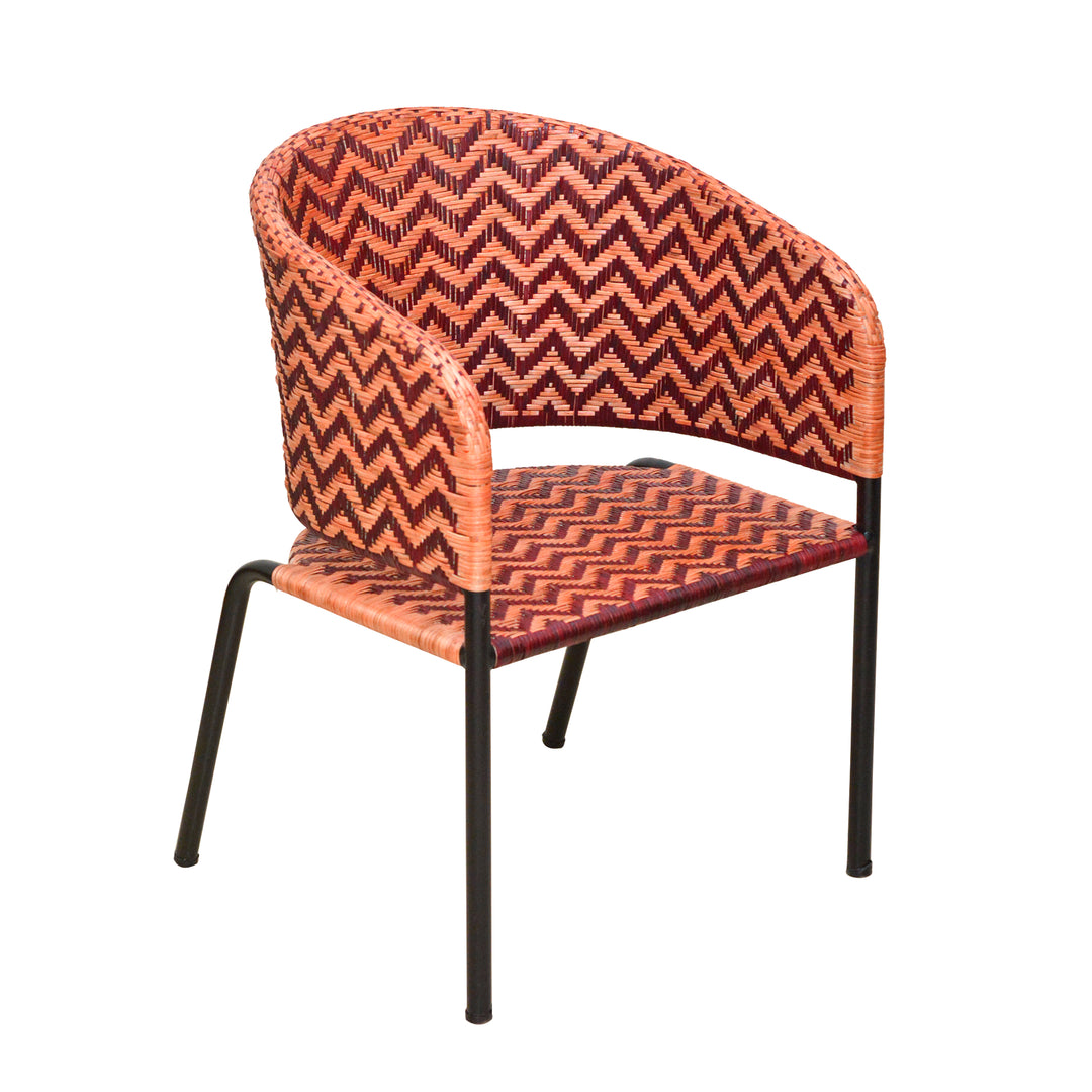 Pipe Cane Chair Orange