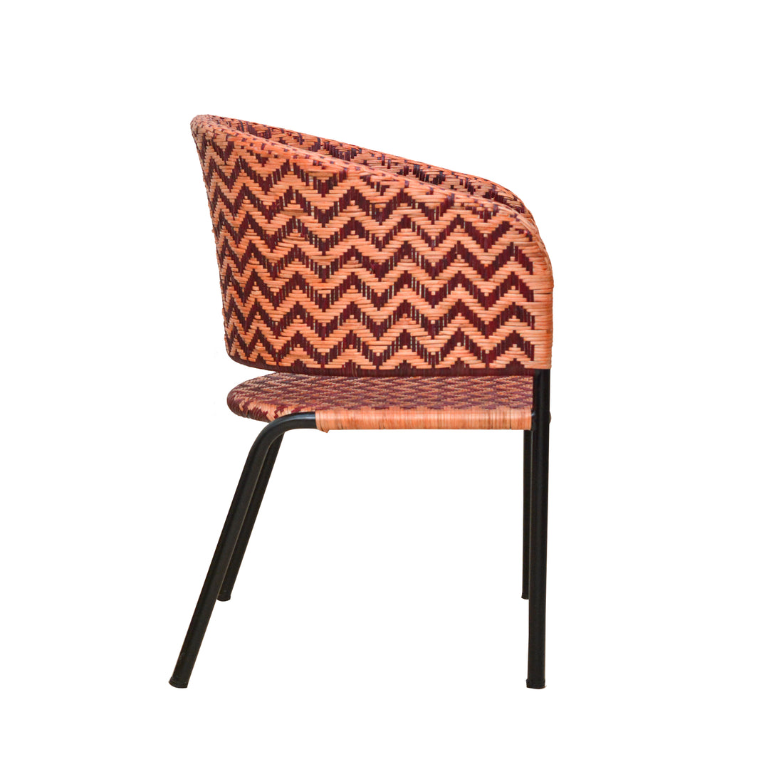 Pipe Cane Chair Orange