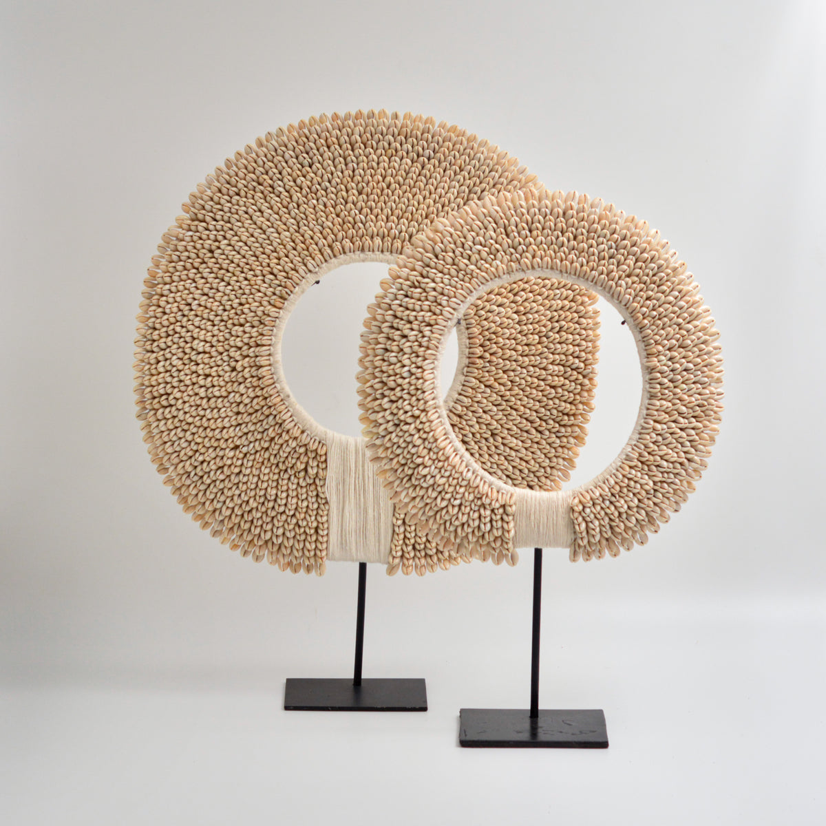 Cowrie Shell Table Decor on Stand