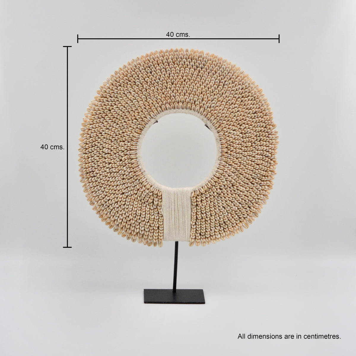 Cowrie Shell Table Decor on Stand