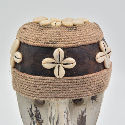 Wooden Shell Mask on Stand Big