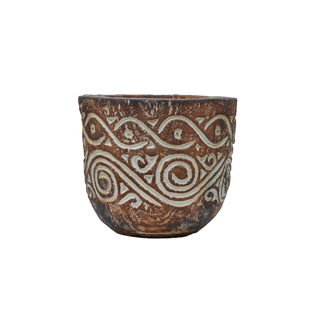 Etched Wooden Bowl For Candle