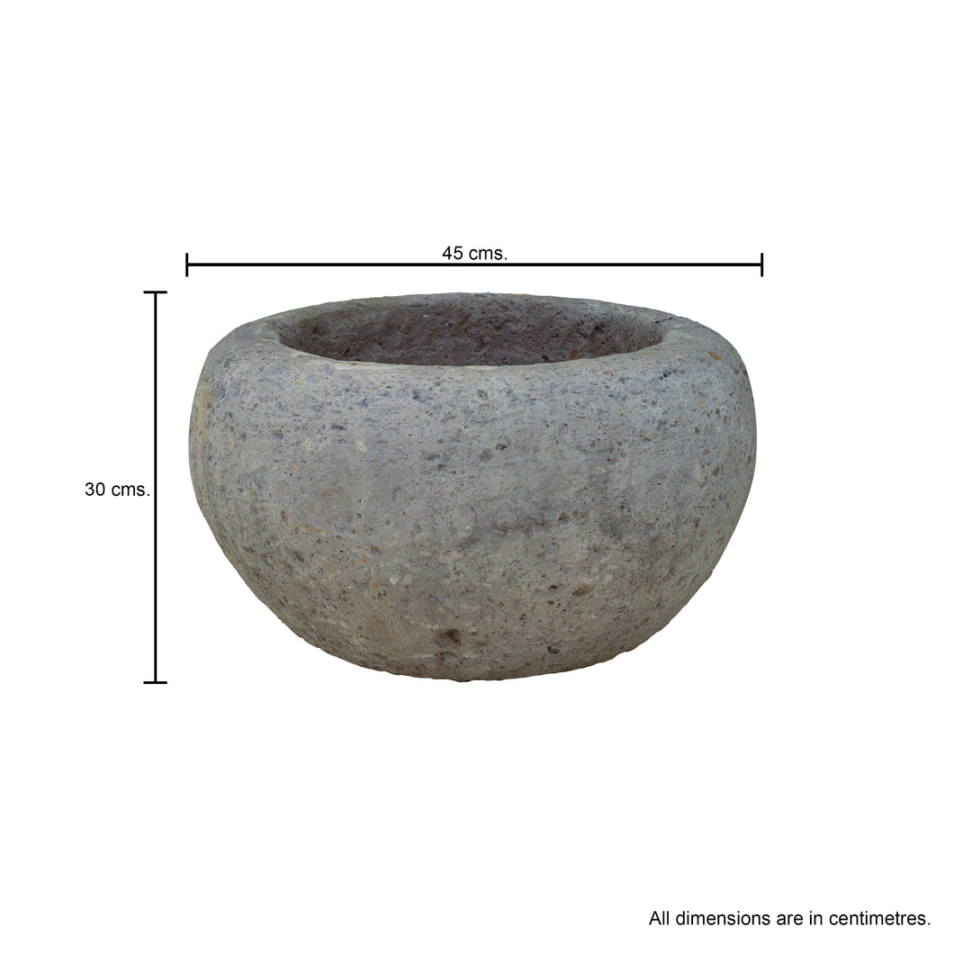 Cement & Stone Round Pot