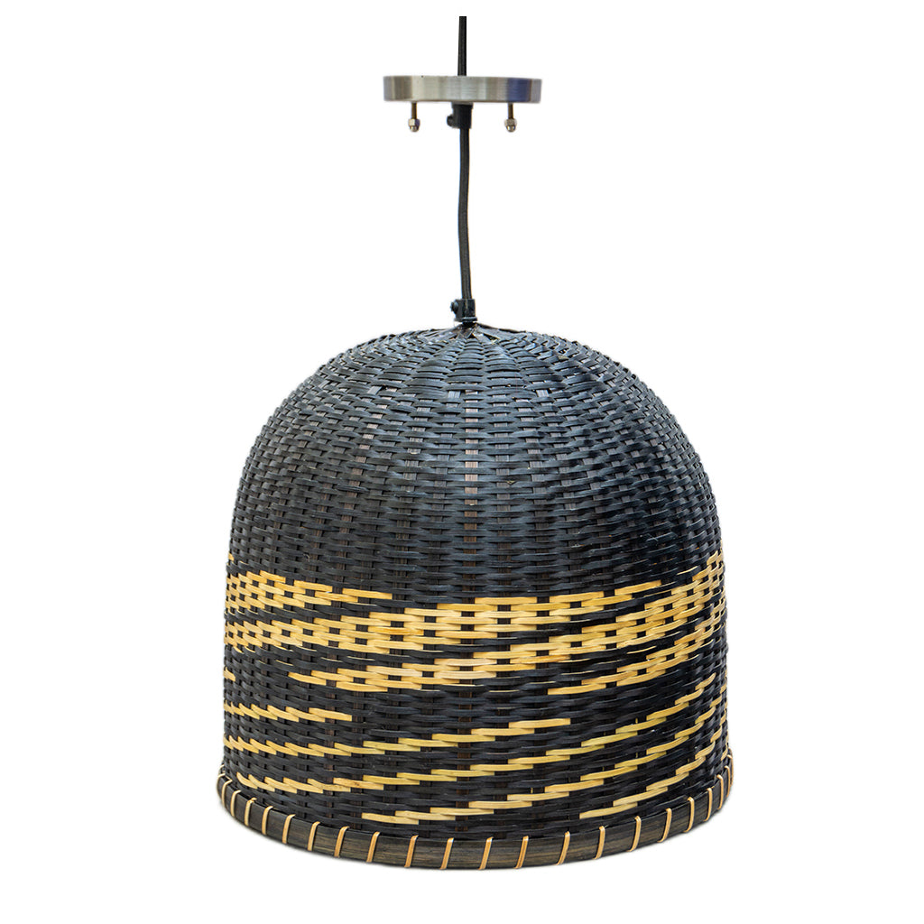 Oval tribal pattern lamp (black)