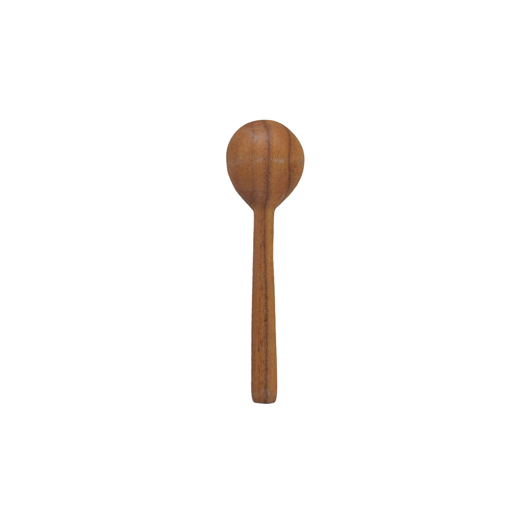 Round Wooden Dessert Spoon