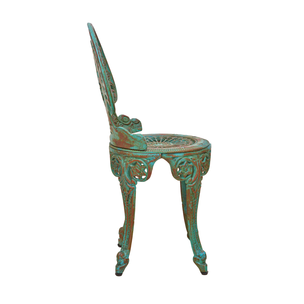 Victorian Cast Iron Chair - Green