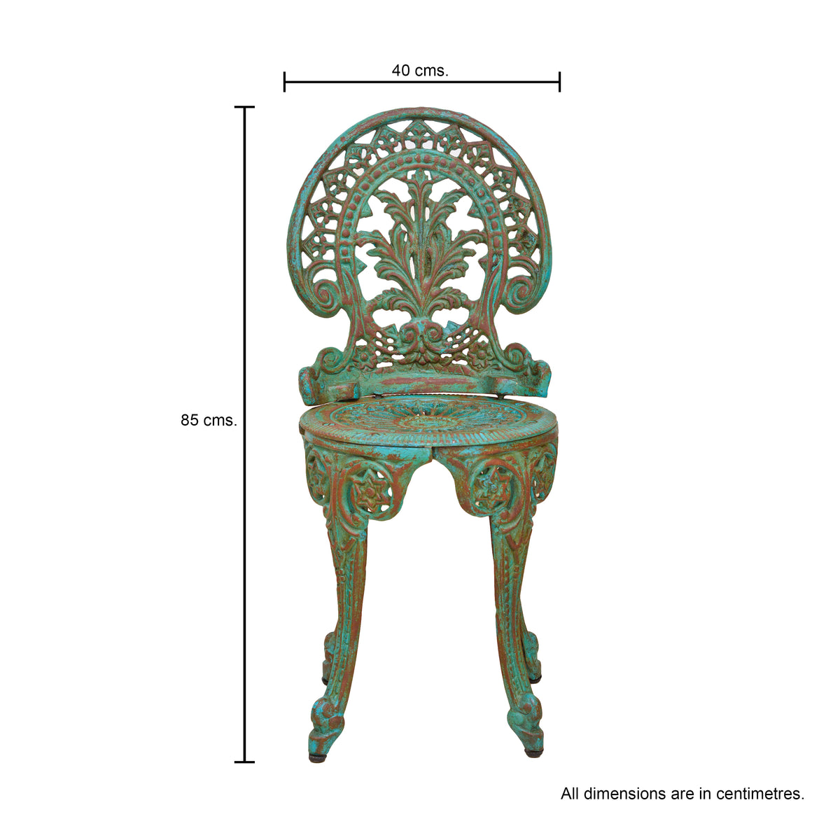 Victorian Cast Iron Chair - Green