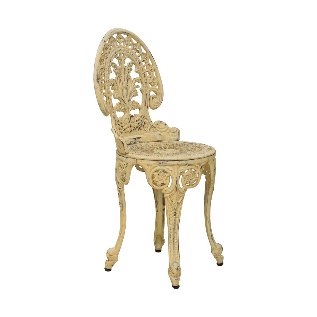Victorian Cast Iron Chair - White