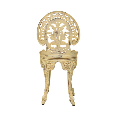 Victorian Cast Iron Chair - White