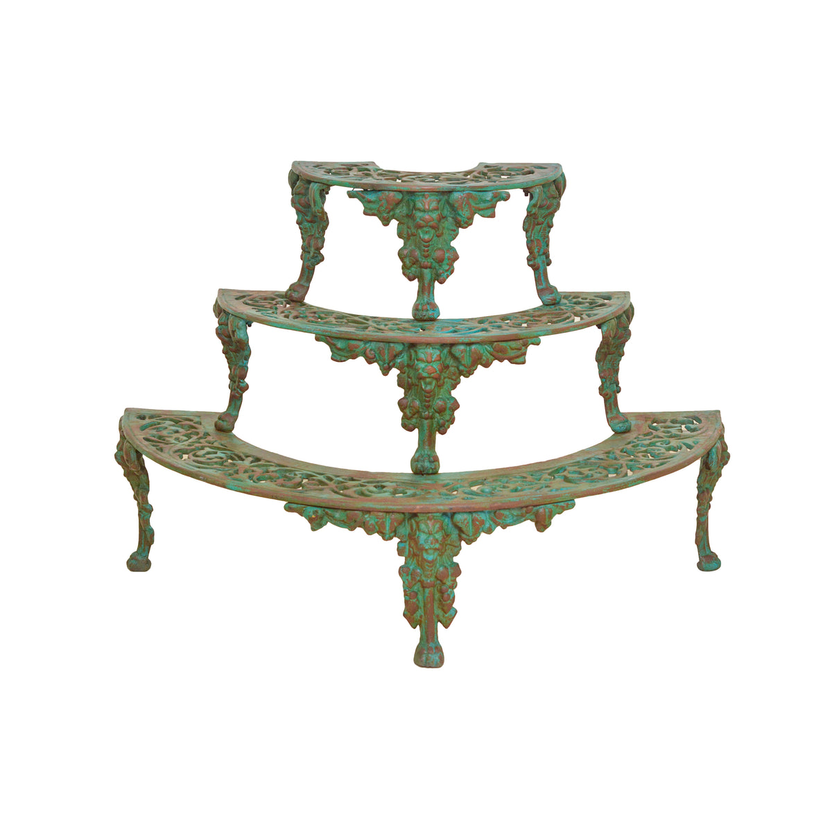 French Cast Iron Planter Stand- Green