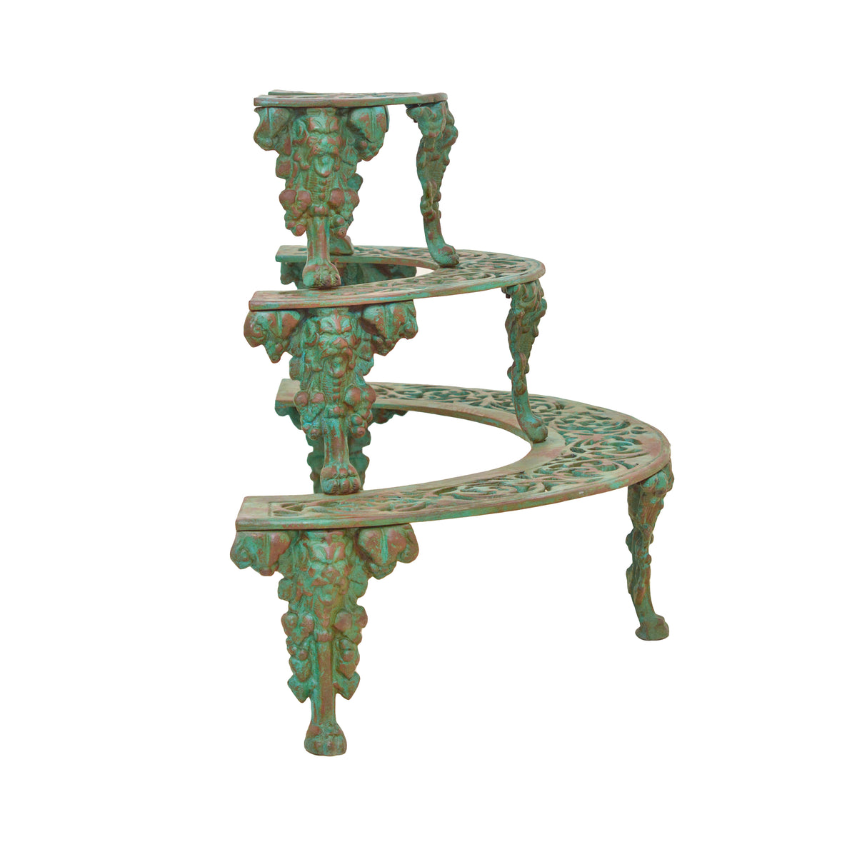 French Cast Iron Planter Stand- Green