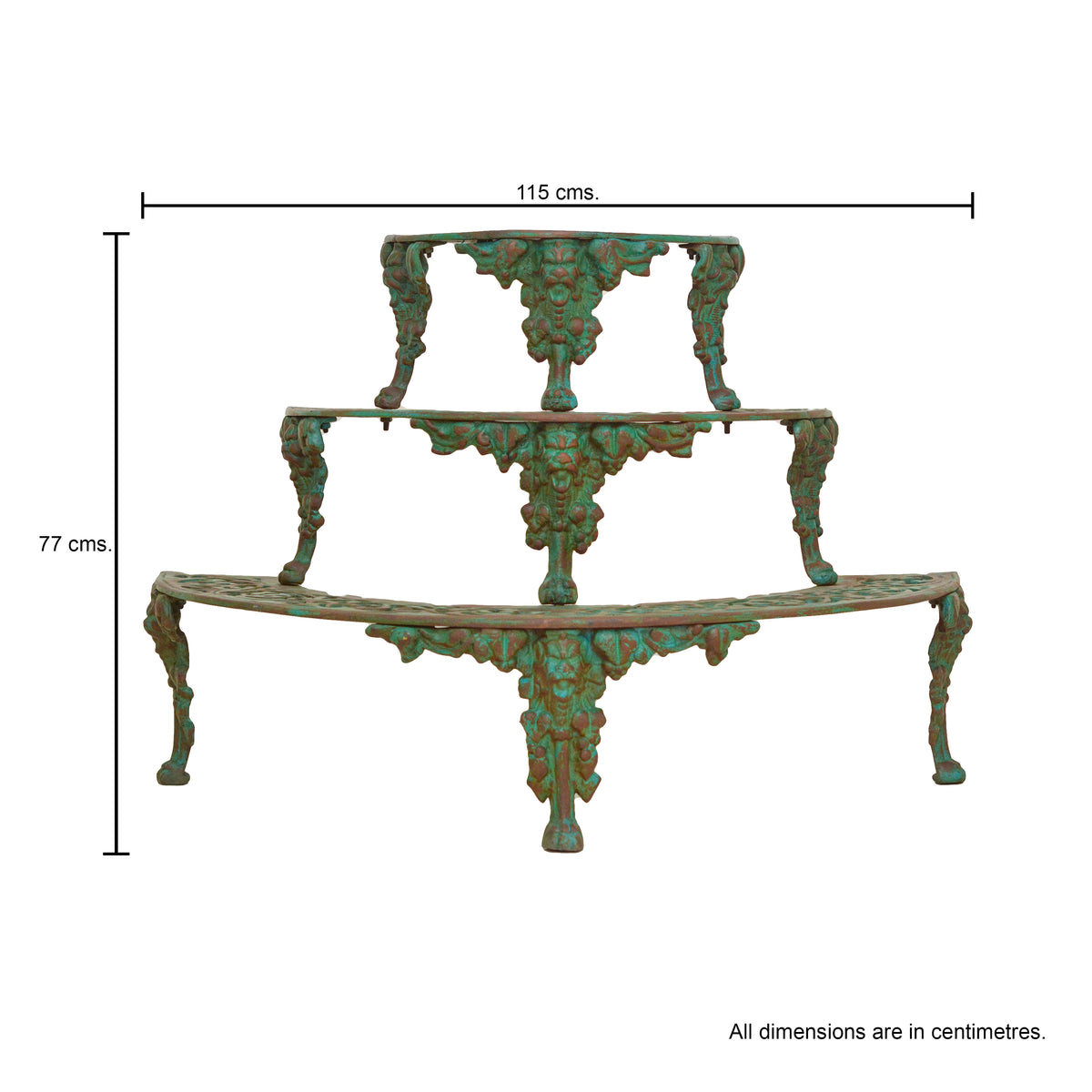 French Cast Iron Planter Stand- Green