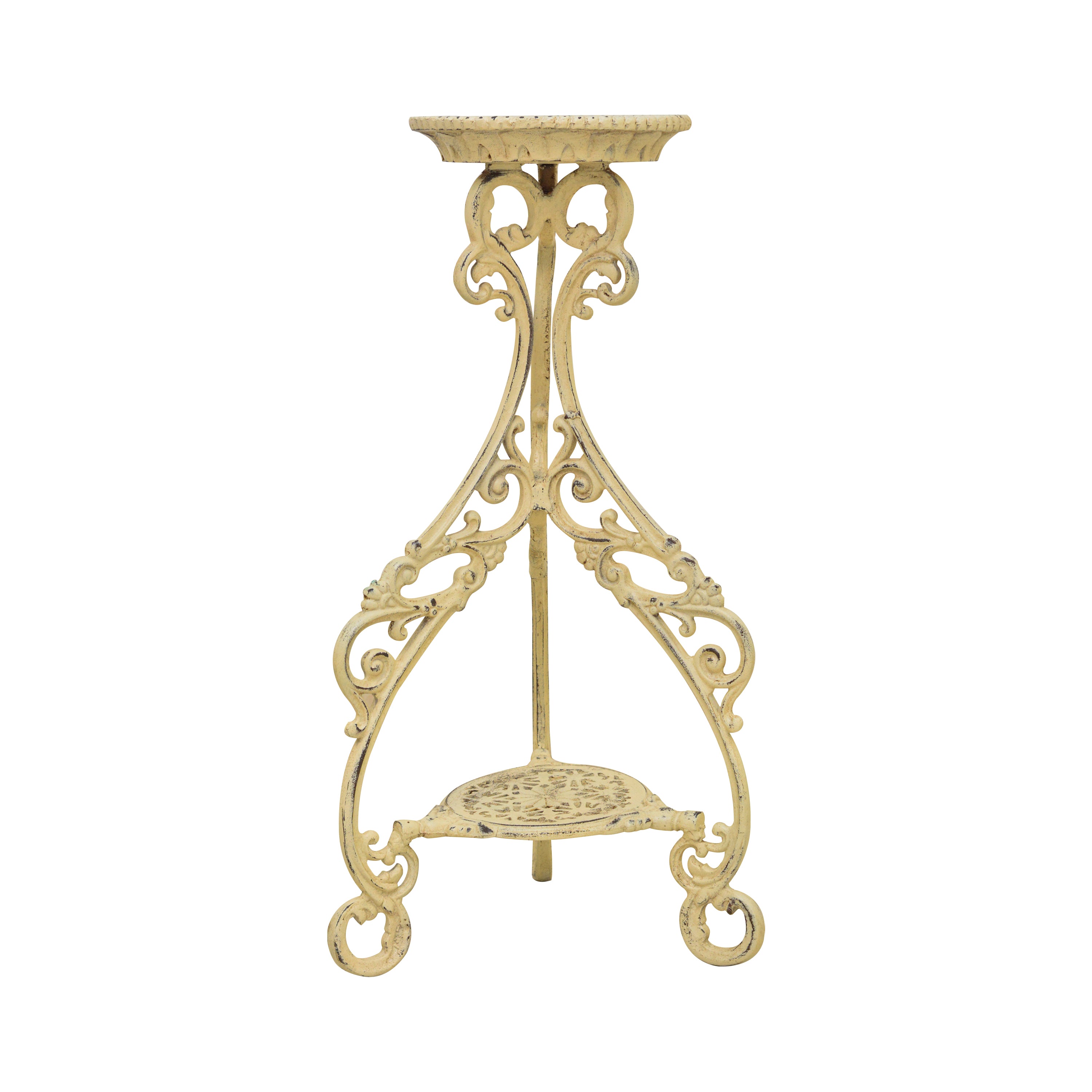 Pedestrial Cast Iron Stand-White