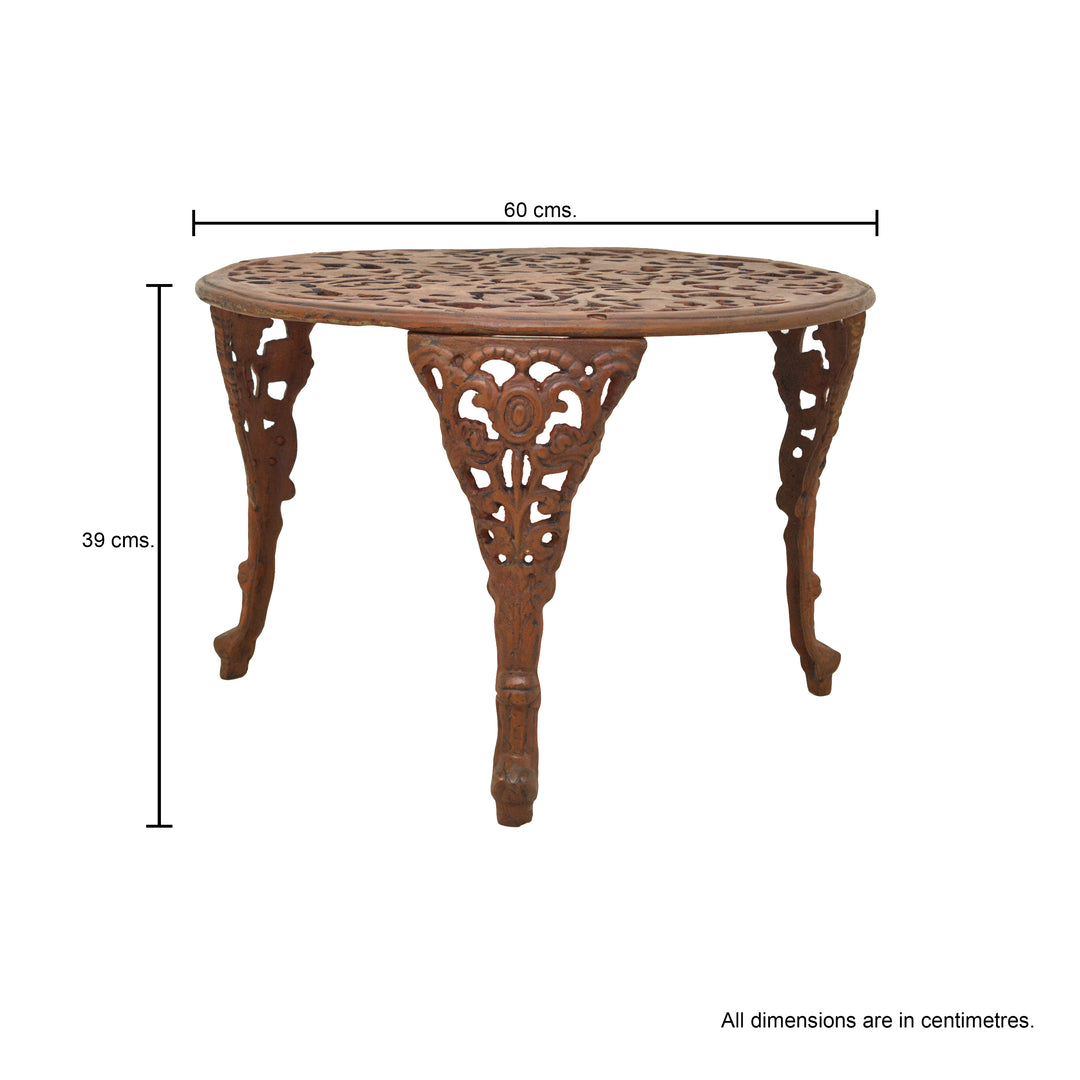 Amour Cast Iron Table - Brown