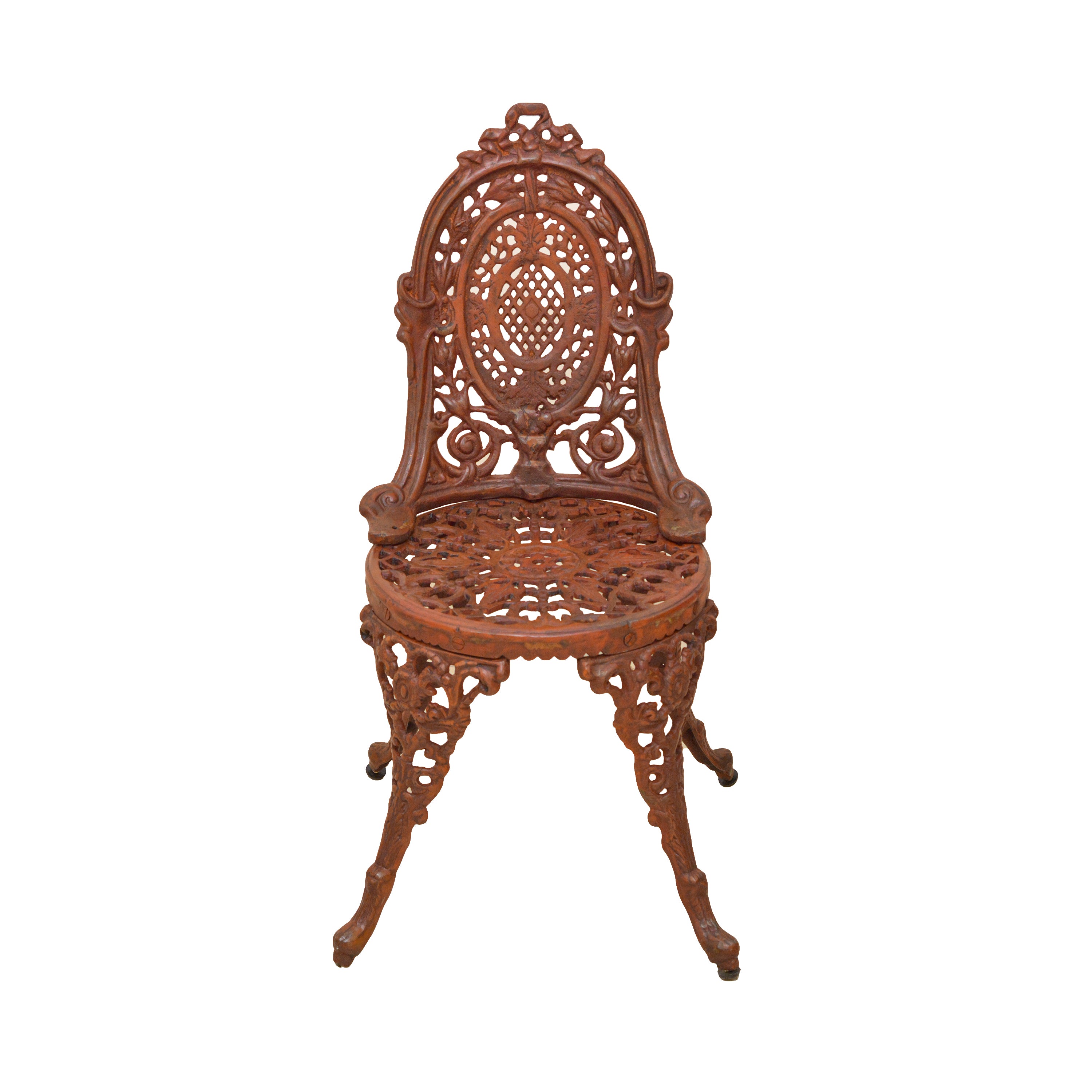 Retro Cast Iron Chair - Brown
