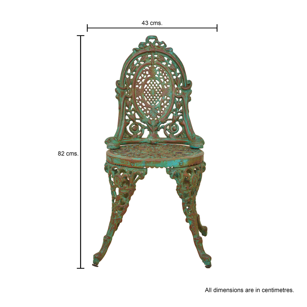 Retro Cast Iron Chair - Green