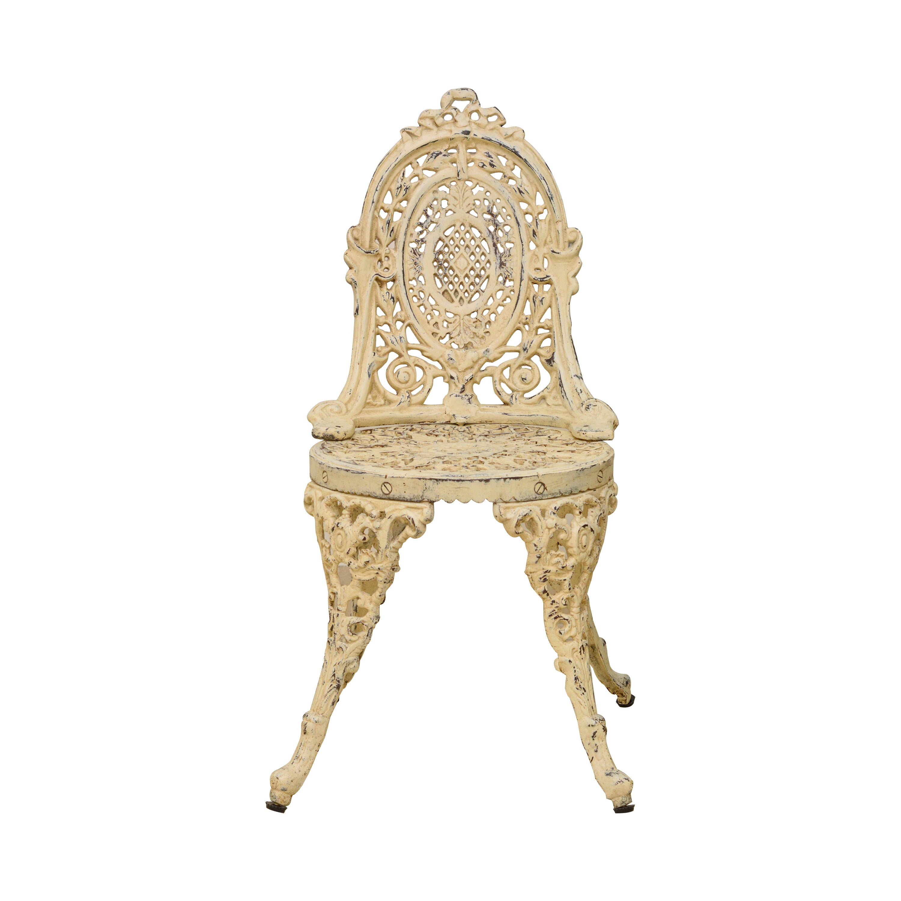 Retro Cast Iron Chair - White