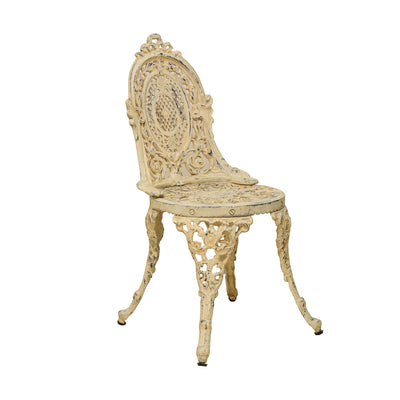 Retro Cast Iron Chair - White