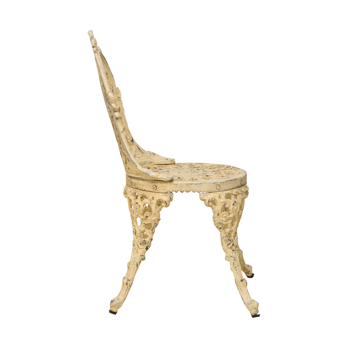 Retro Cast Iron Chair - White